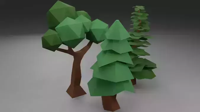 Free Low Polly Trees Free low-poly 3D model