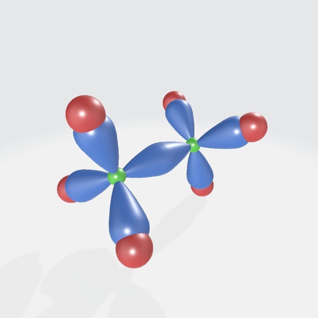 Hybrid Orbitals in Different Molecules Free 3D model_1