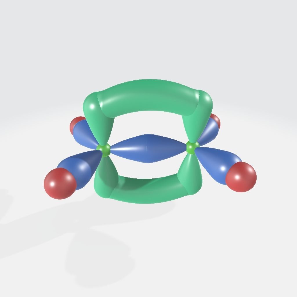 Hybrid Orbitals in Different Molecules Free 3D model_2