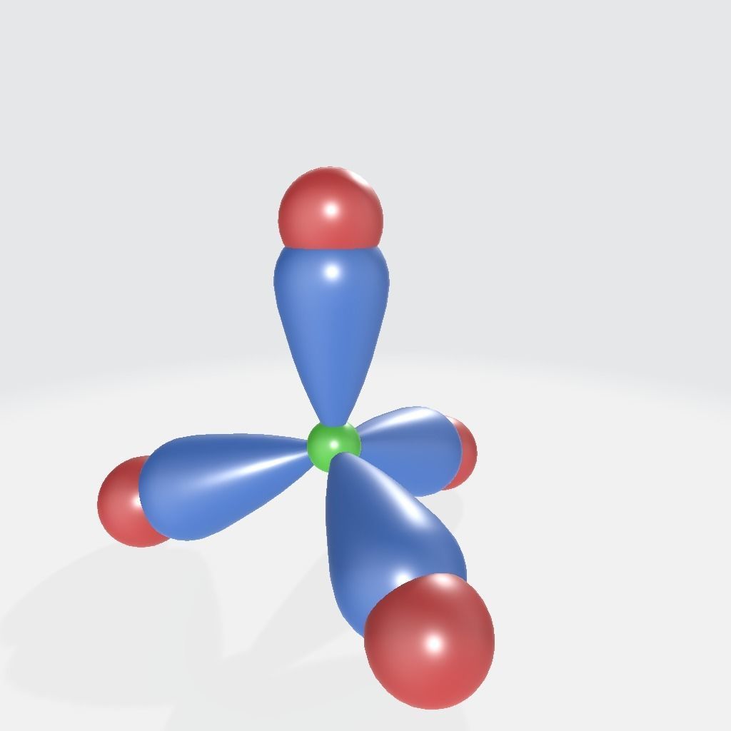 Hybrid Orbitals in Different Molecules Free 3D model_4