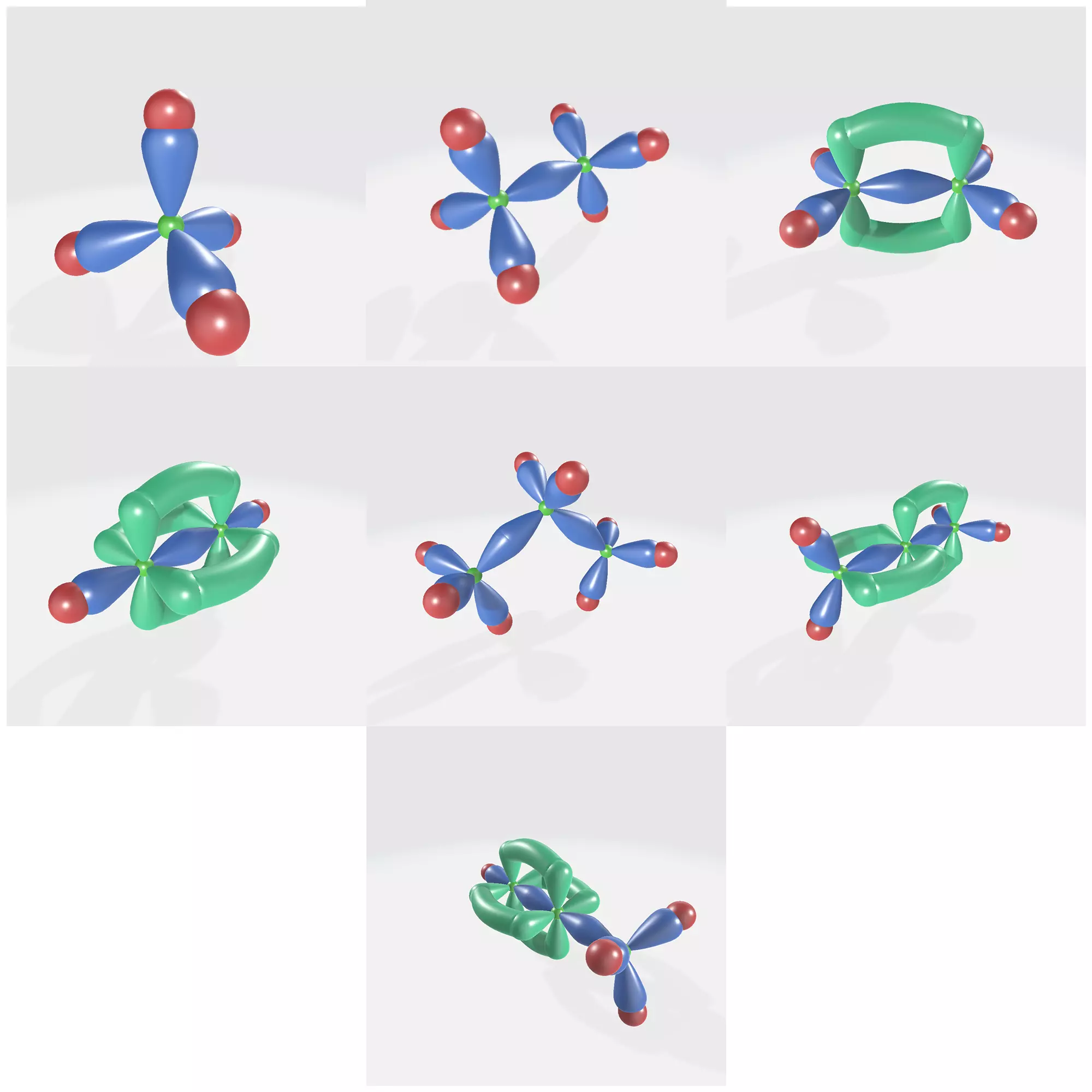 Hybrid Orbitals in Different Molecules Free 3D model_0