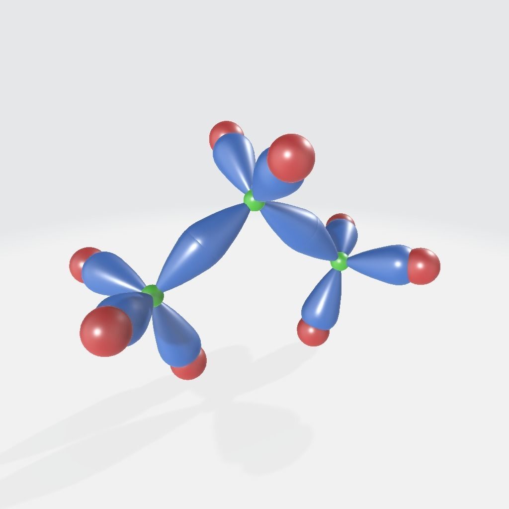 Hybrid Orbitals in Different Molecules Free 3D model_5
