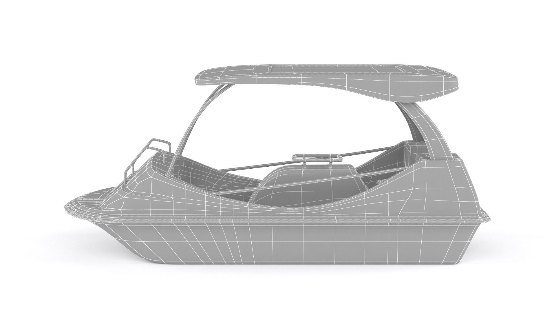 Fiberglass Pedal Boat 3D model_7