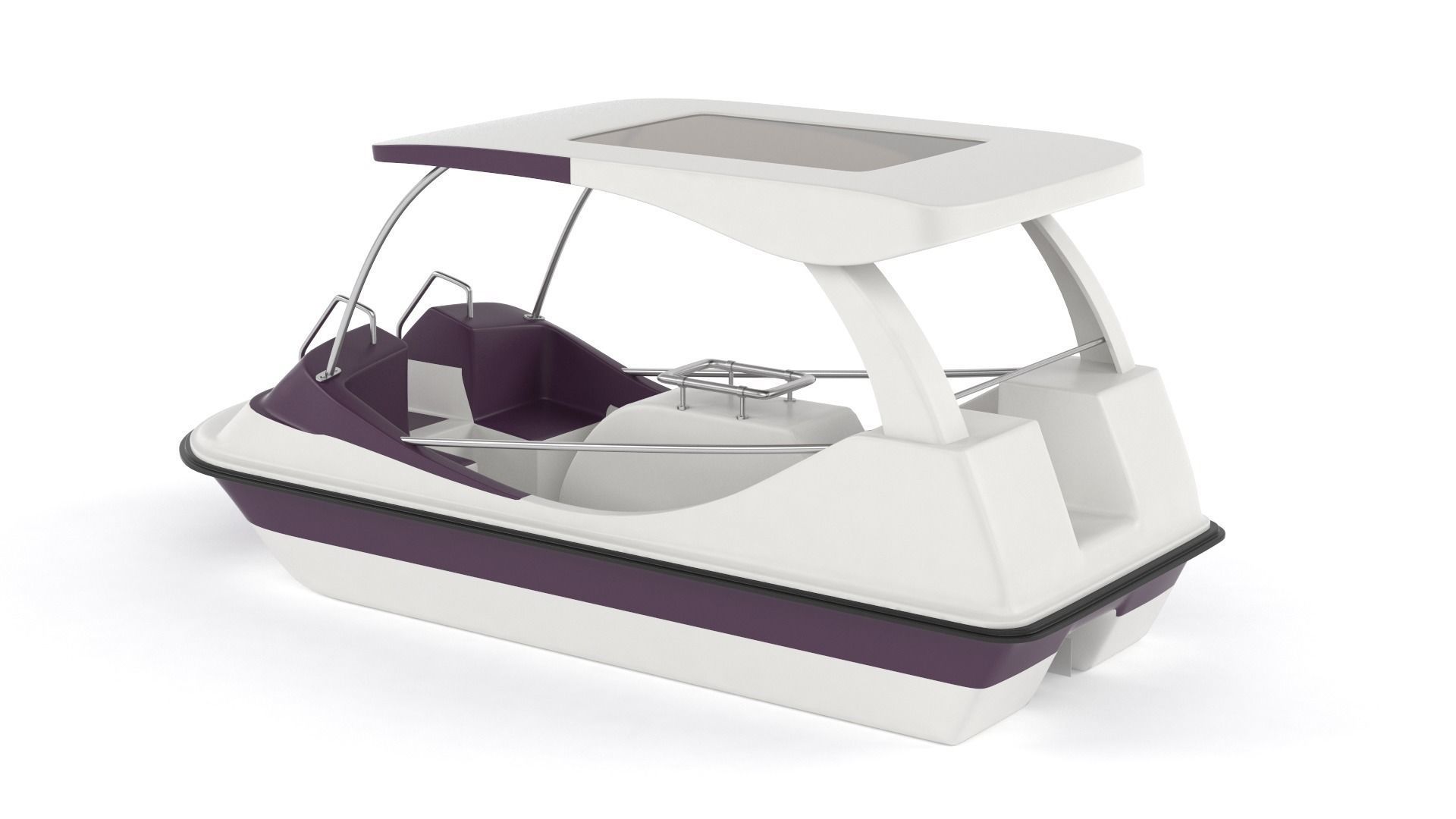 Fiberglass Pedal Boat 3D model_2