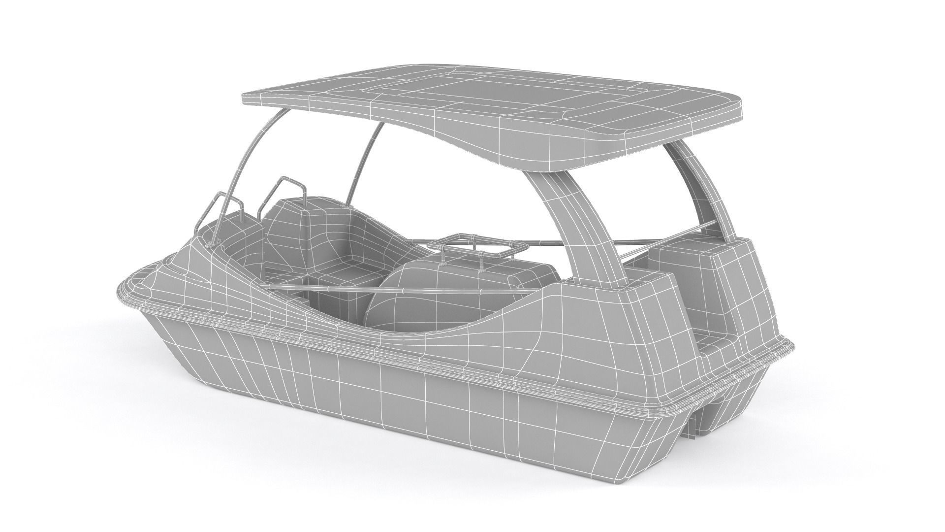 Fiberglass Pedal Boat 3D model_8
