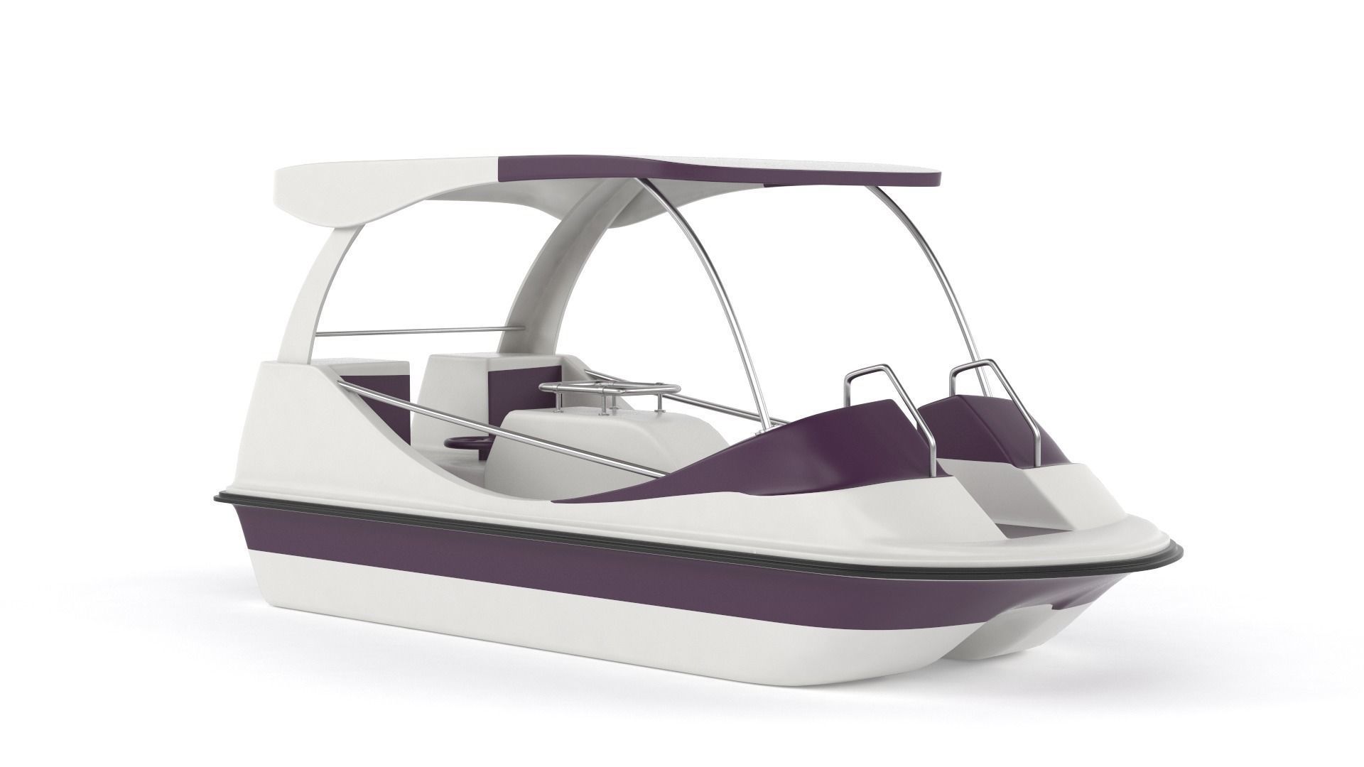 Fiberglass Pedal Boat 3D model_4