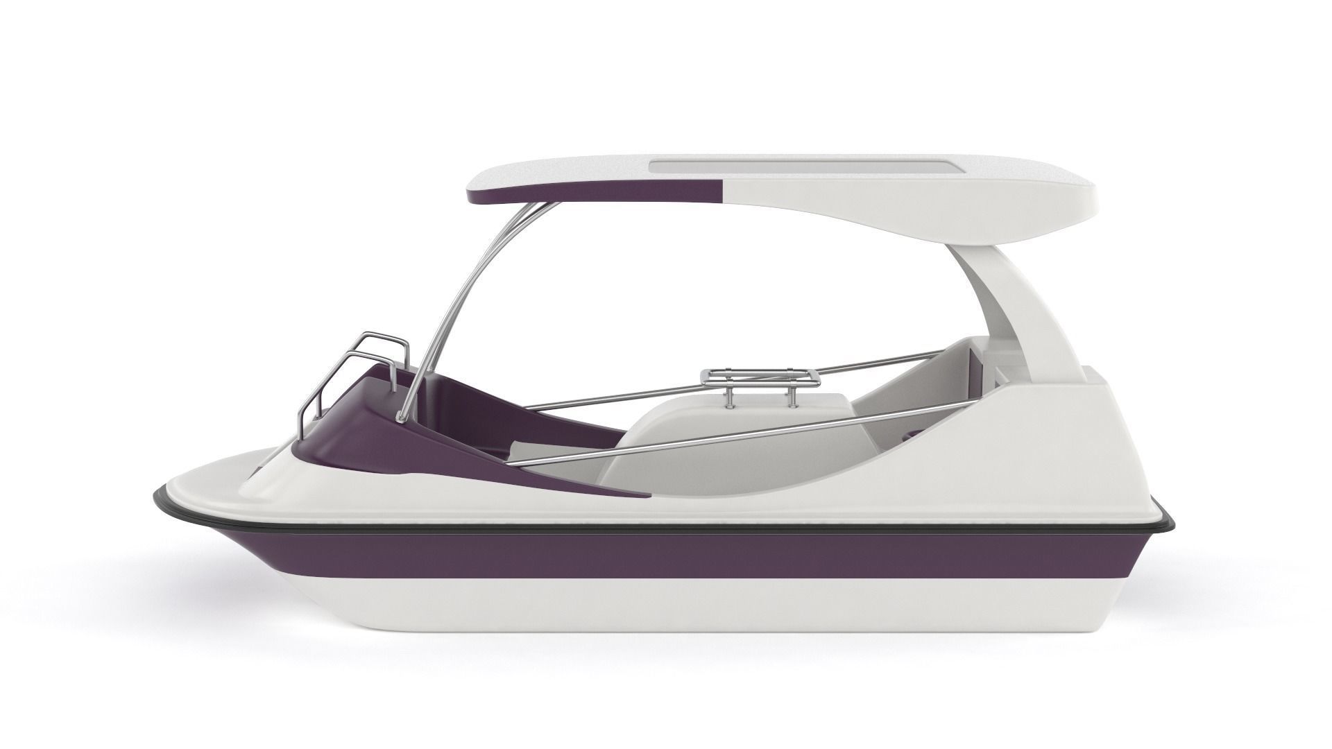 Fiberglass Pedal Boat 3D model_1