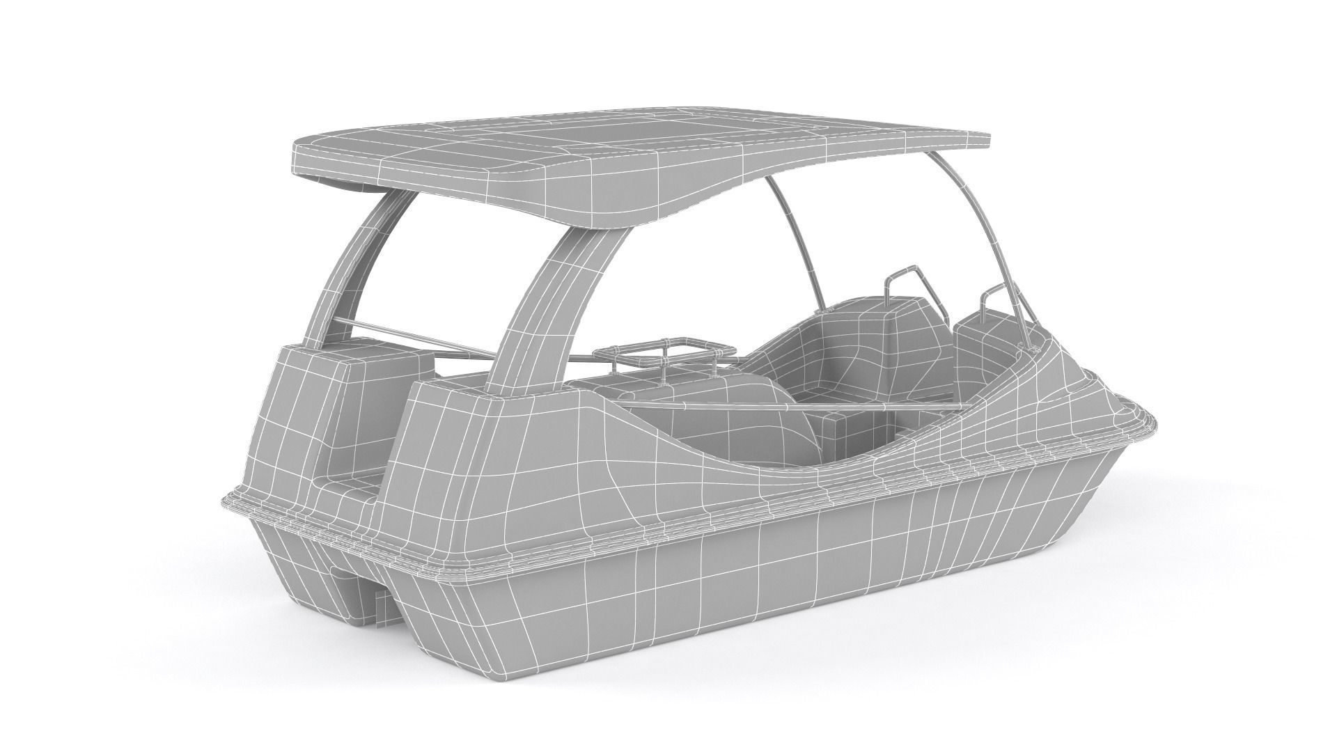 Fiberglass Pedal Boat 3D model_9