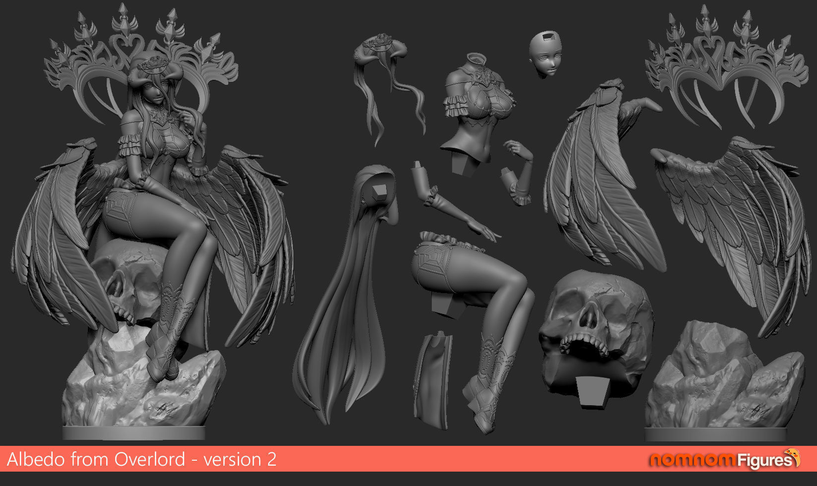 Albedo Version 1 and 2 - Overlord  3D print model_5