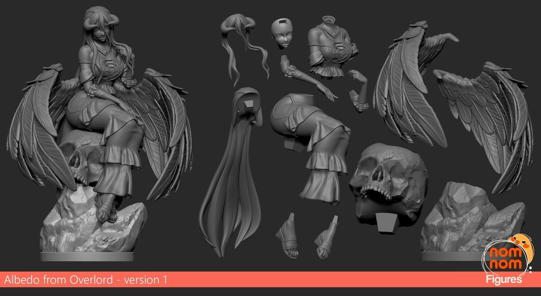 Albedo Version 1 and 2 - Overlord  3D print model_1