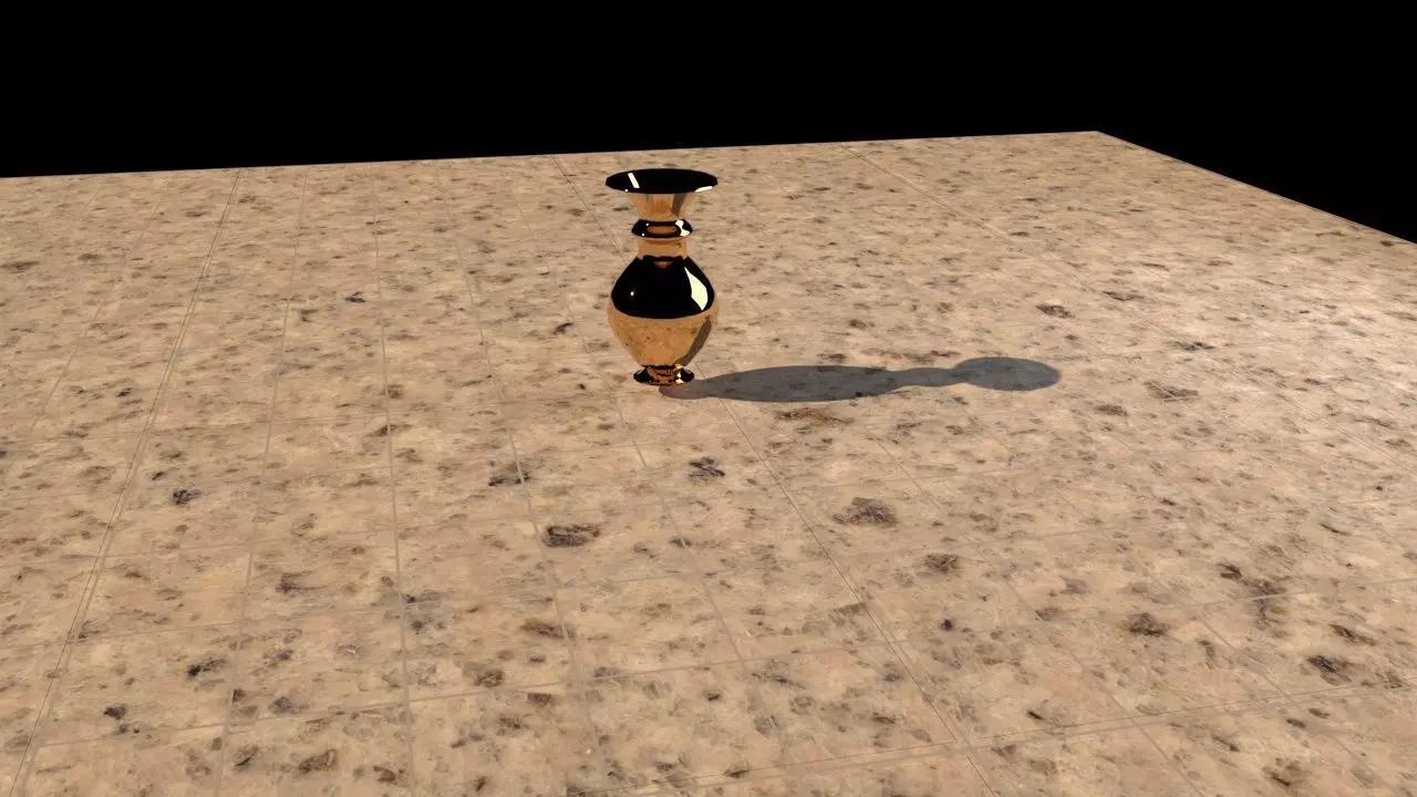 Gold pots Free low-poly 3D model