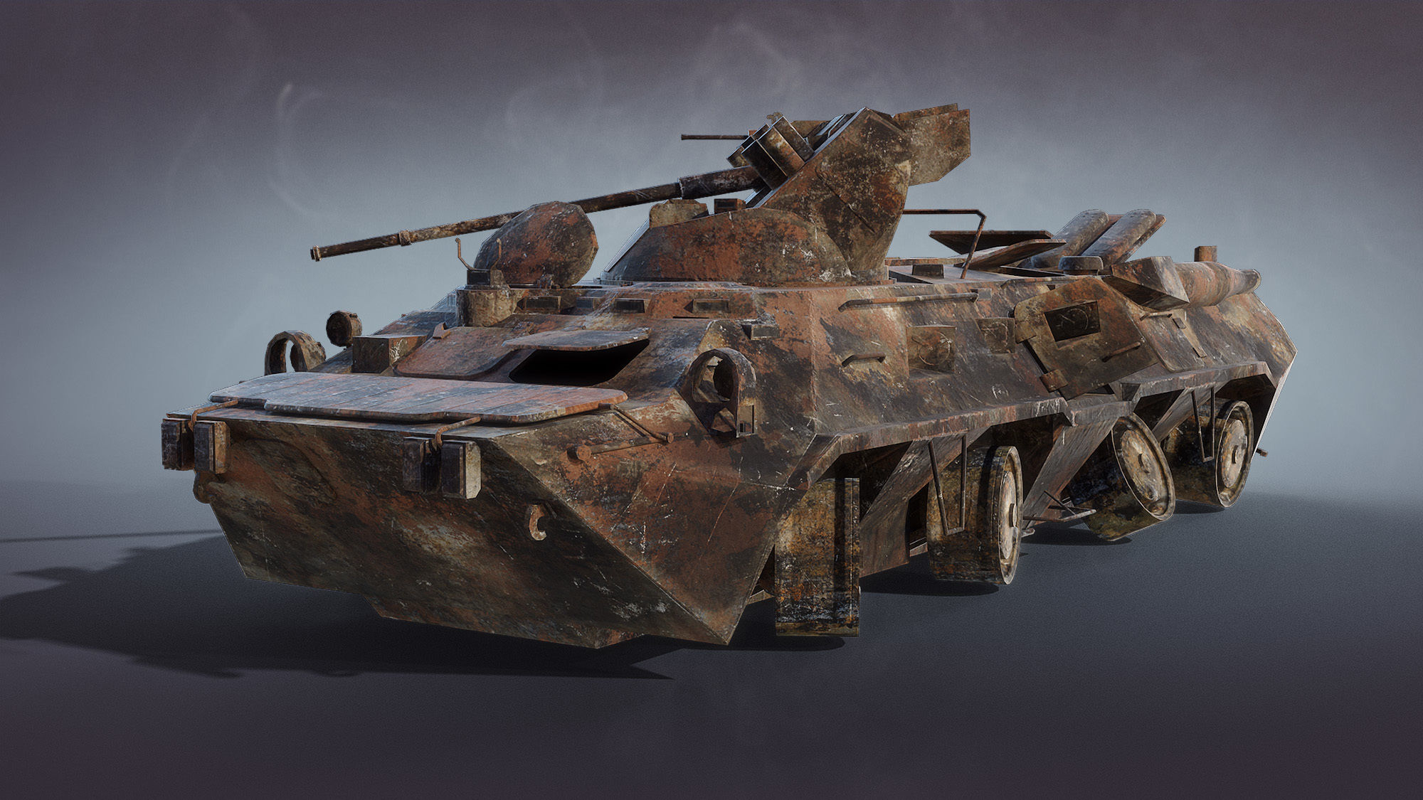 Soviet Military Vehicles Wrecked 3D Model Collection_9