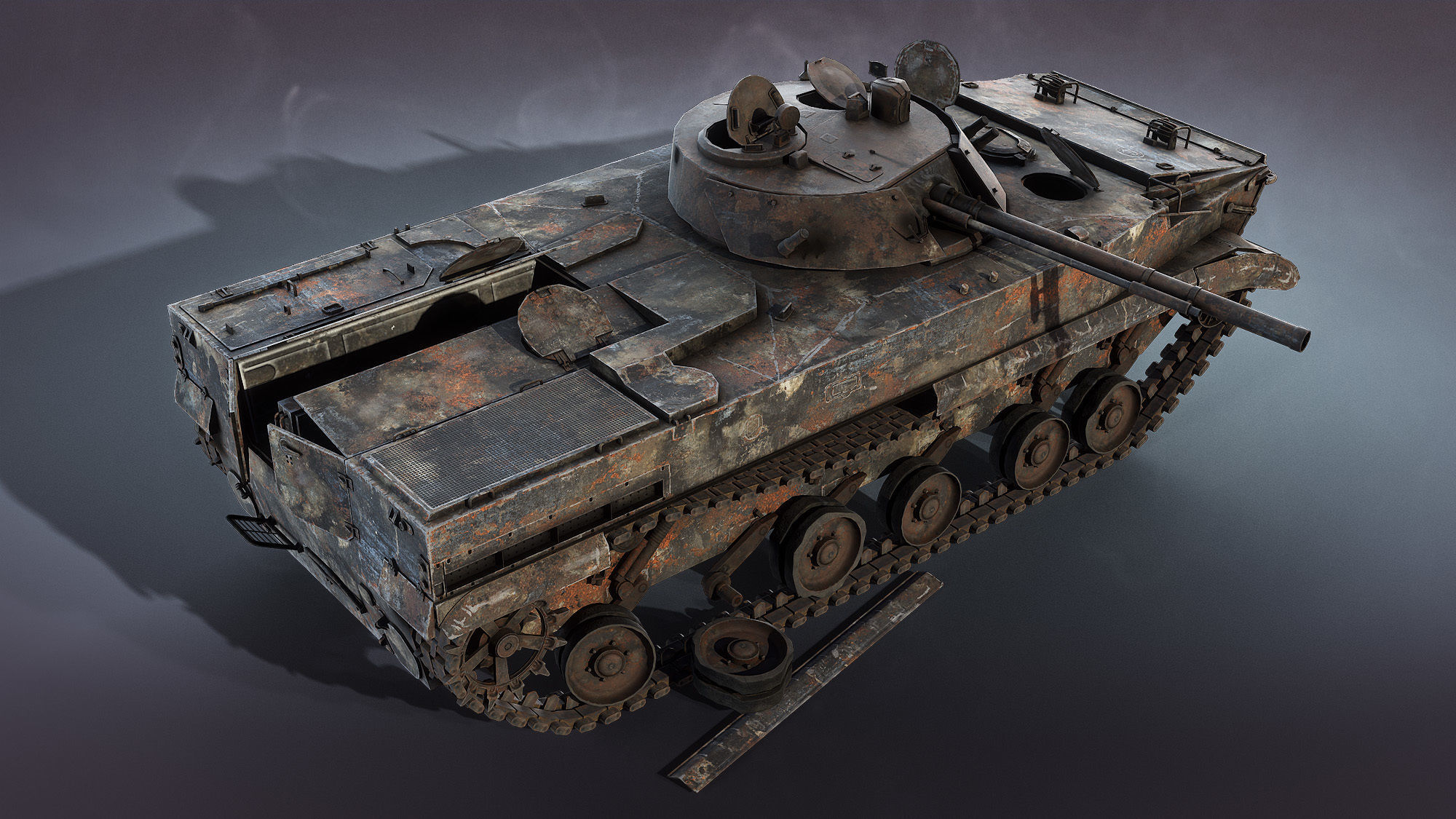 Soviet Military Vehicles Wrecked 3D Model Collection_13