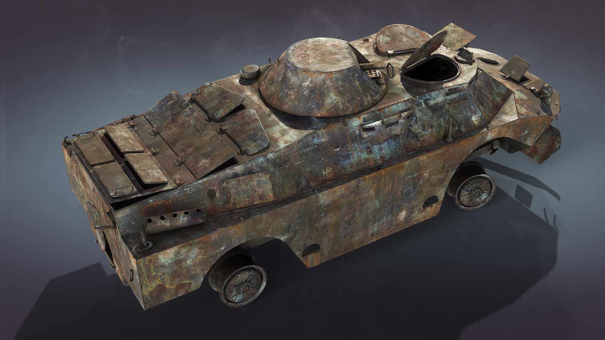 Soviet Military Vehicles Wrecked 3D Model Collection_3
