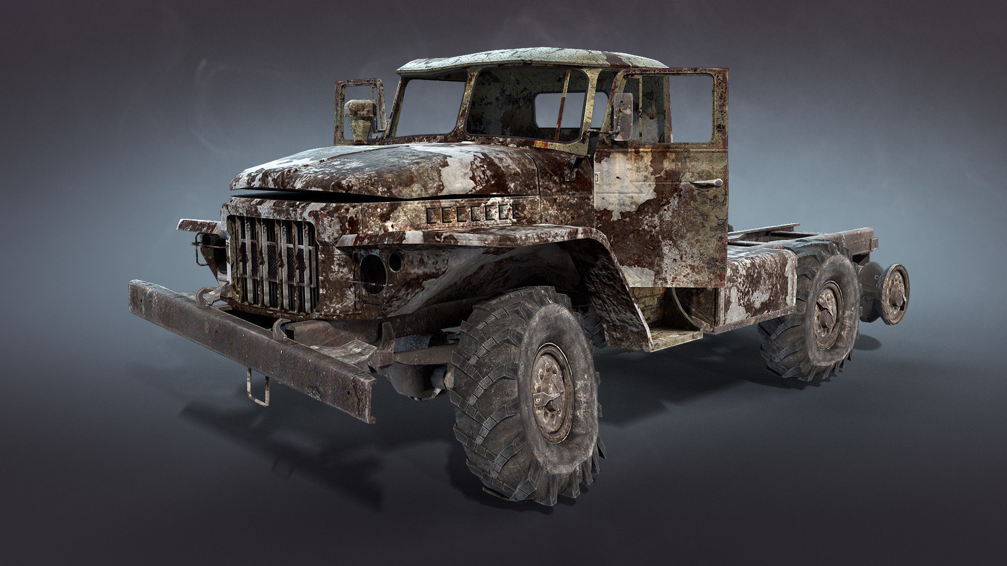 Soviet Military Vehicles Wrecked 3D Model Collection_18
