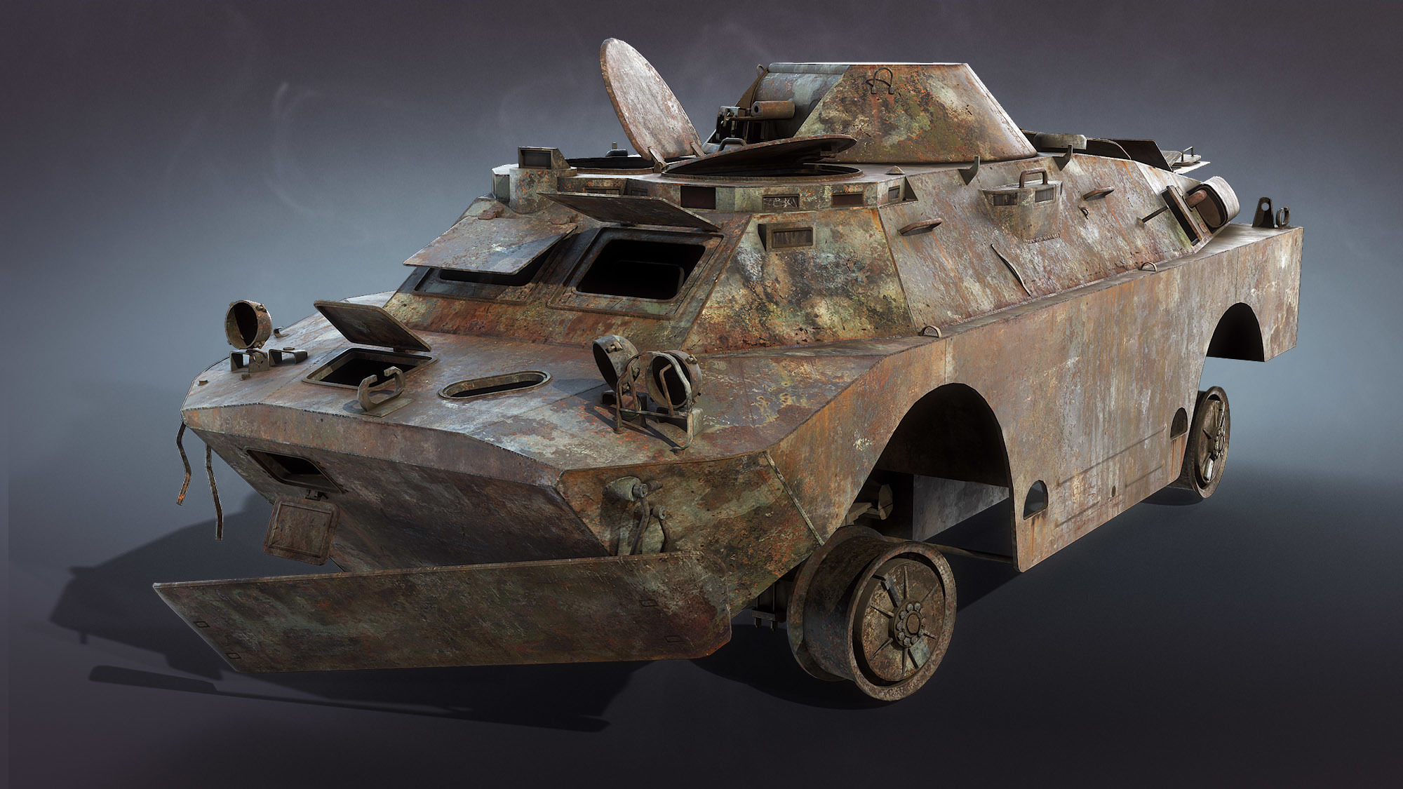 Soviet Military Vehicles Wrecked 3D Model Collection_2