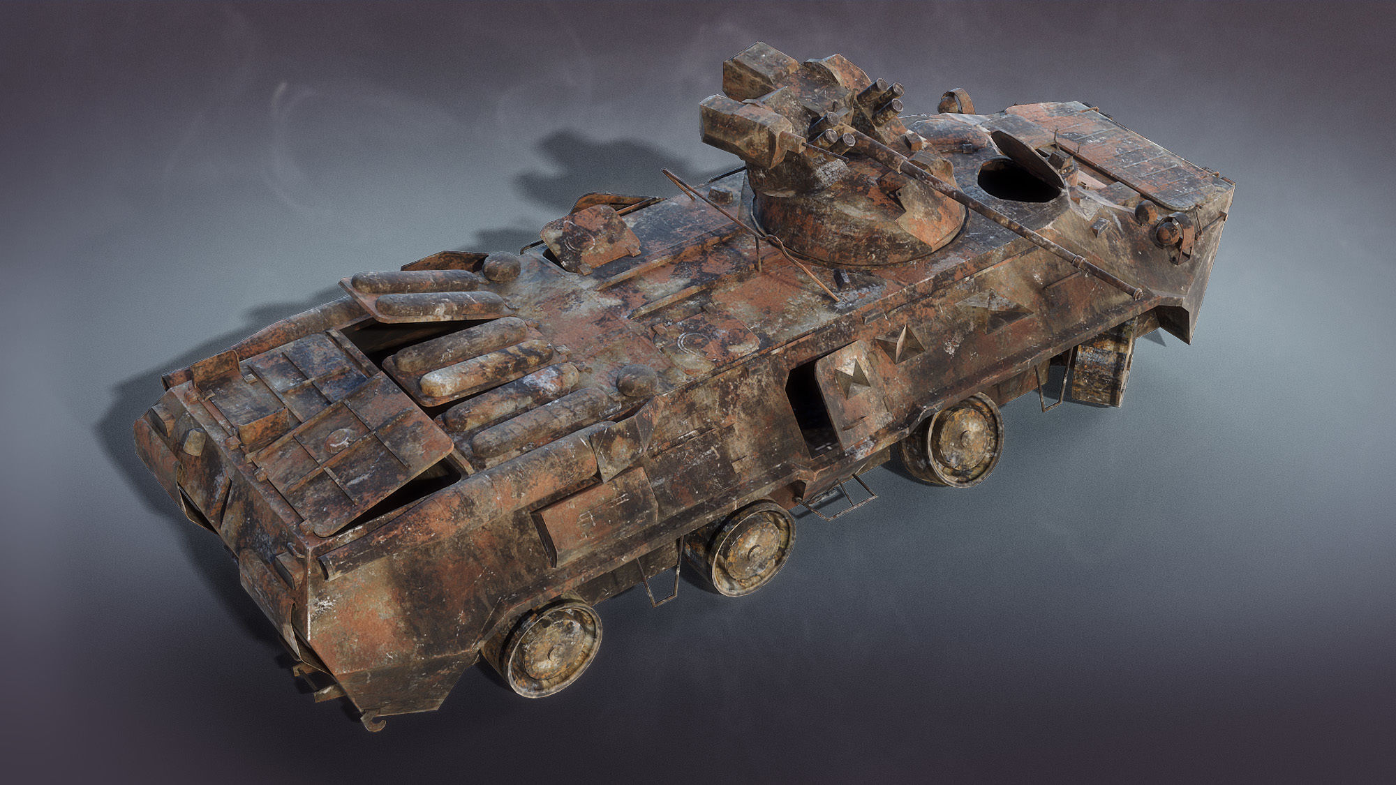 Soviet Military Vehicles Wrecked 3D Model Collection_10