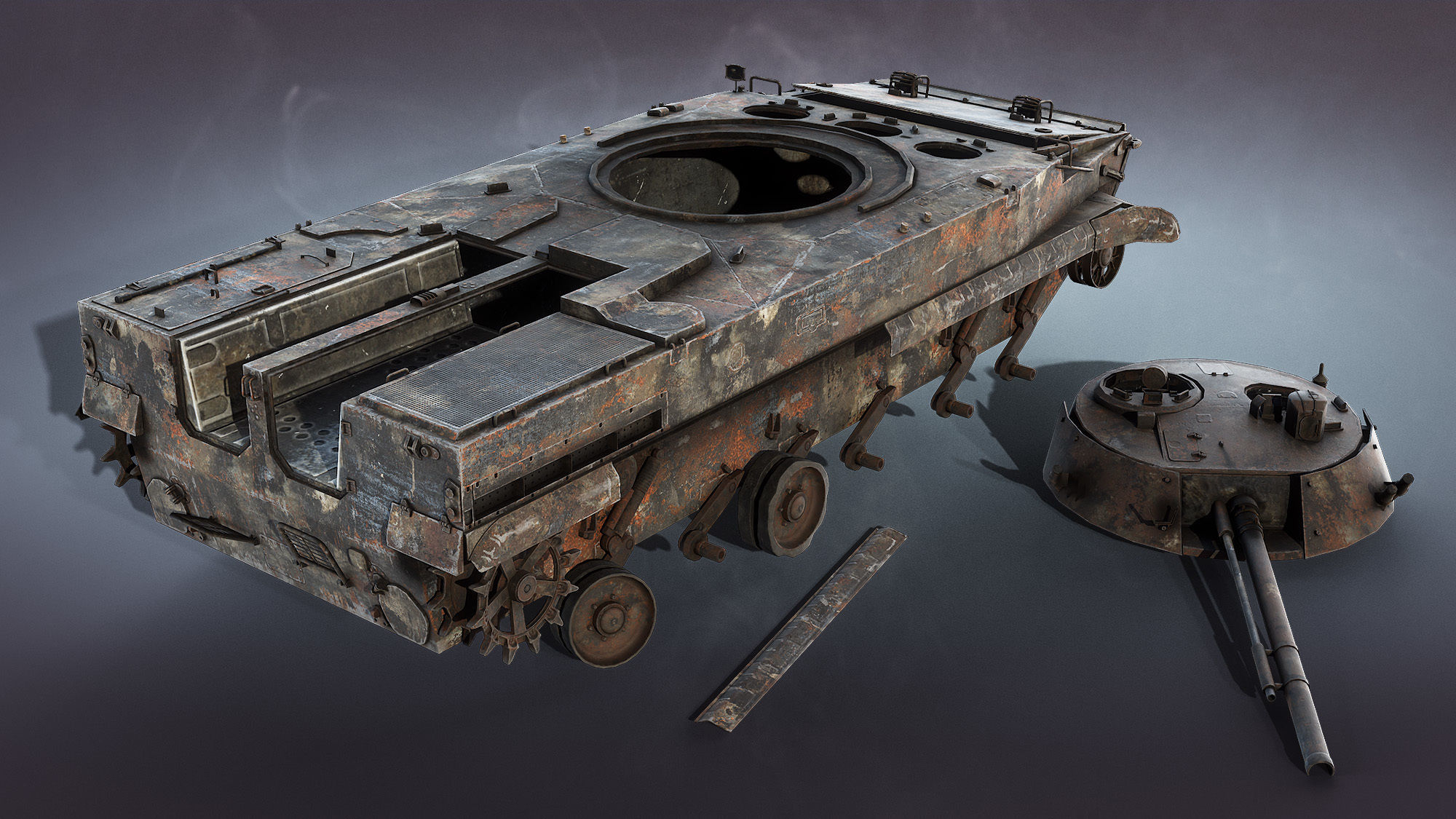 Soviet Military Vehicles Wrecked 3D Model Collection_14