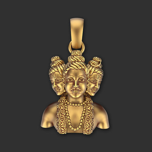 Dattaguru Face Pendent  3D print model
