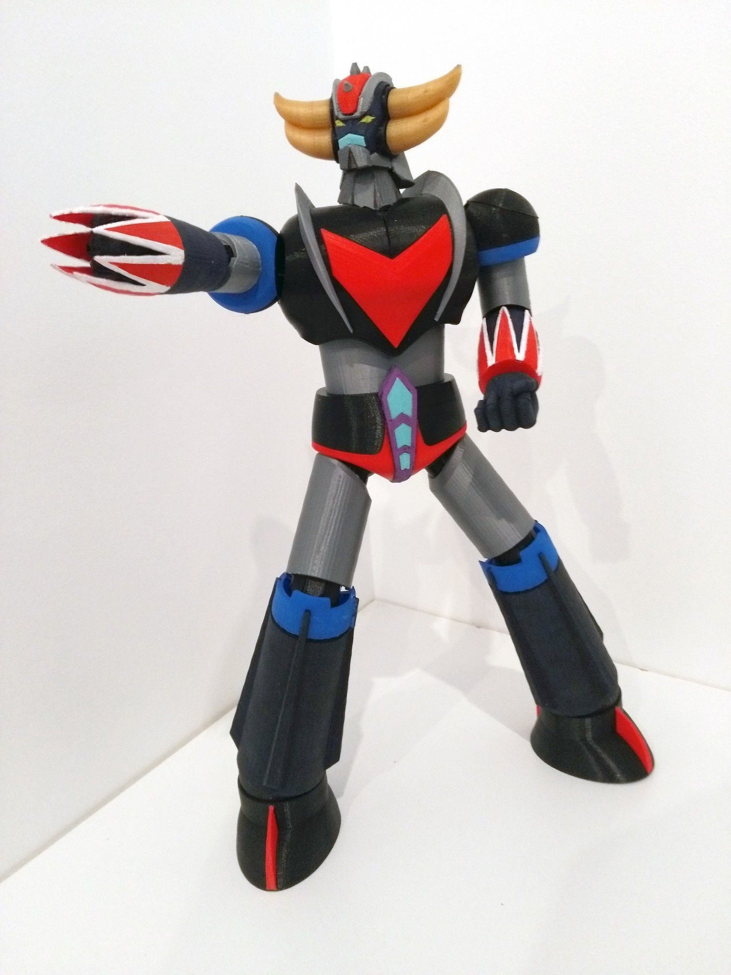 UFO ROBOT GRENDIZER Configurable articulated with instructions 3D print model_2