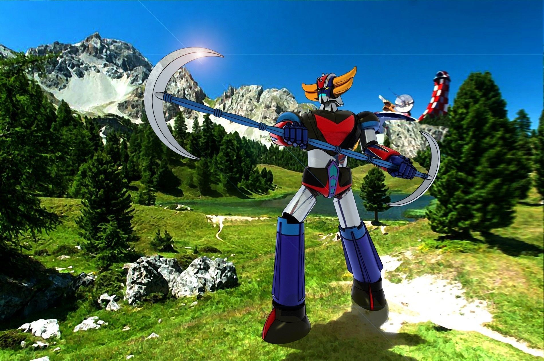 UFO ROBOT GRENDIZER Configurable articulated with instructions 3D print model_8