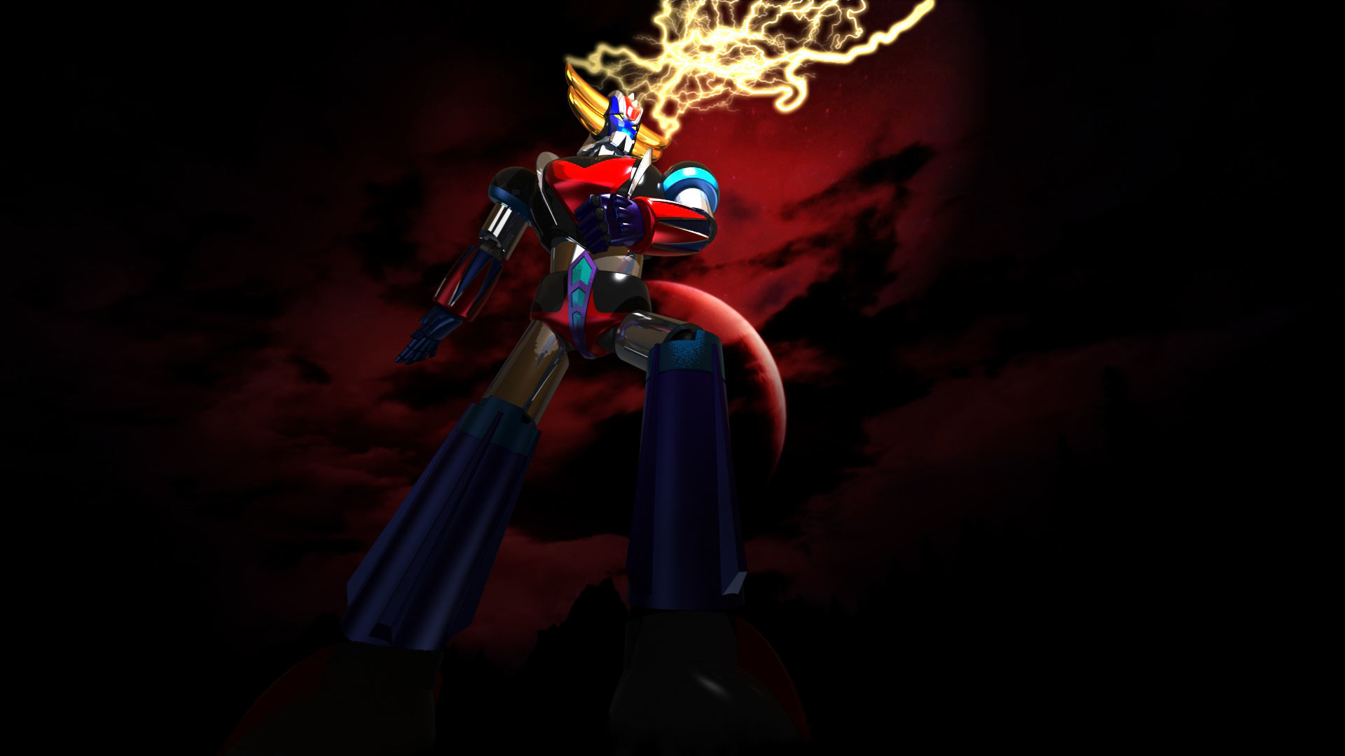 UFO ROBOT GRENDIZER Configurable articulated with instructions 3D print model_10