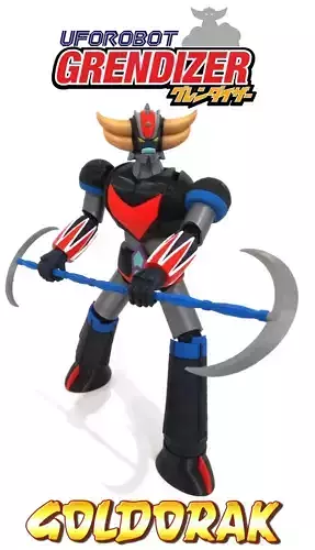 UFO ROBOT GRENDIZER Configurable articulated with instructions 3D print model
