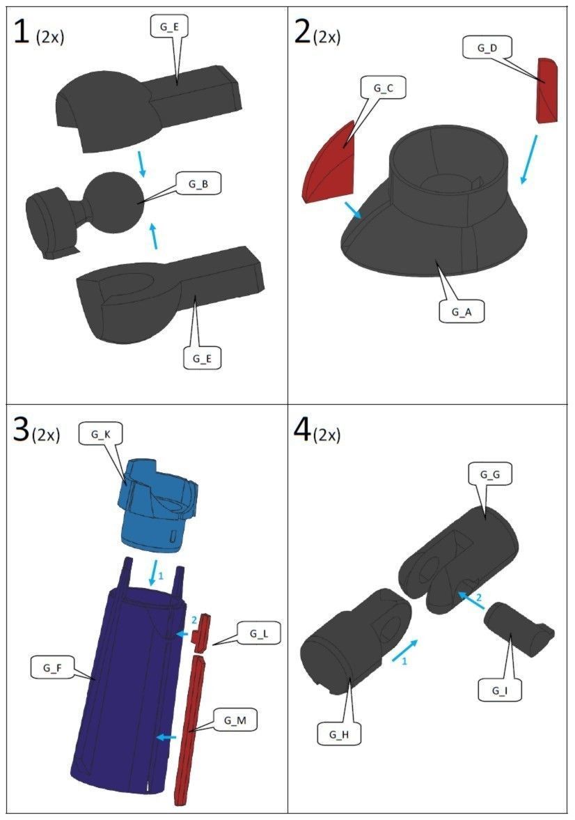 UFO ROBOT GRENDIZER Configurable articulated with instructions 3D print model_13