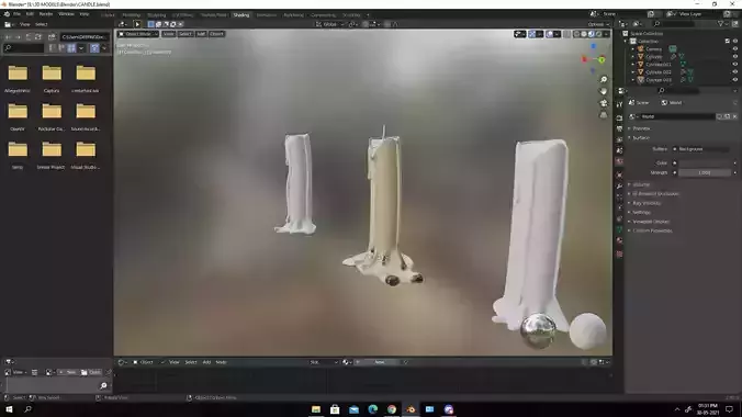 candle rocket Free low-poly 3D model