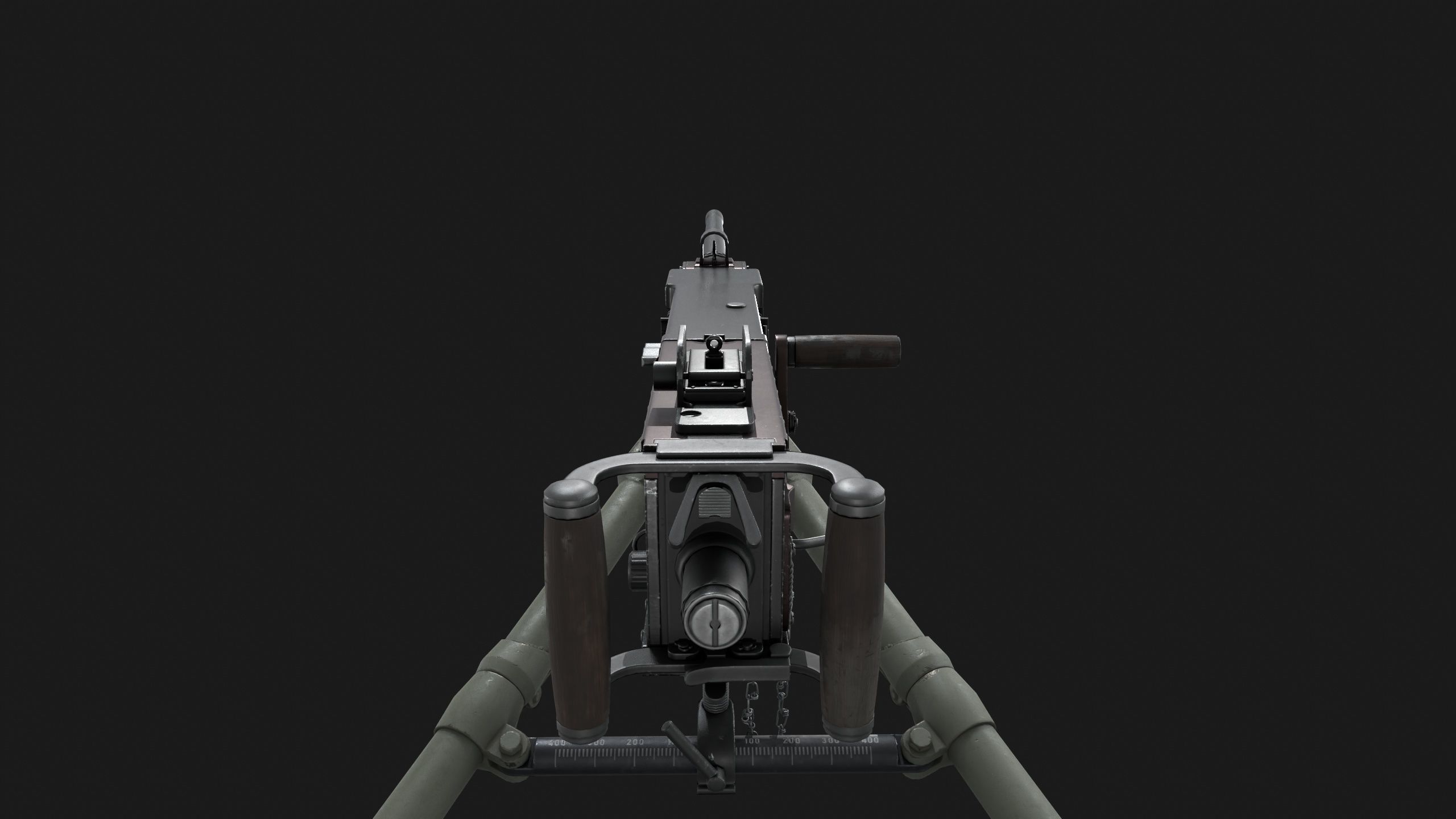 Browning M2HB Low-poly 3D model_5