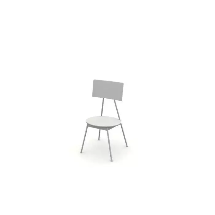 White Simple Chair 3D model