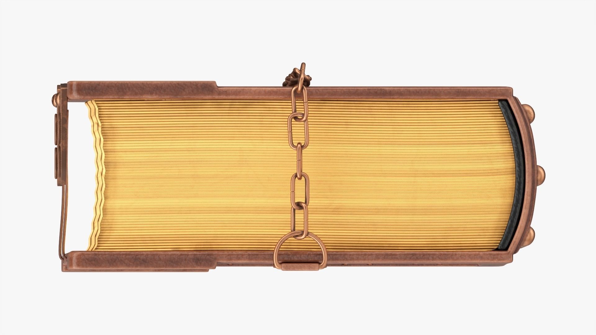 Old book in leather decorated 02 3D model_7