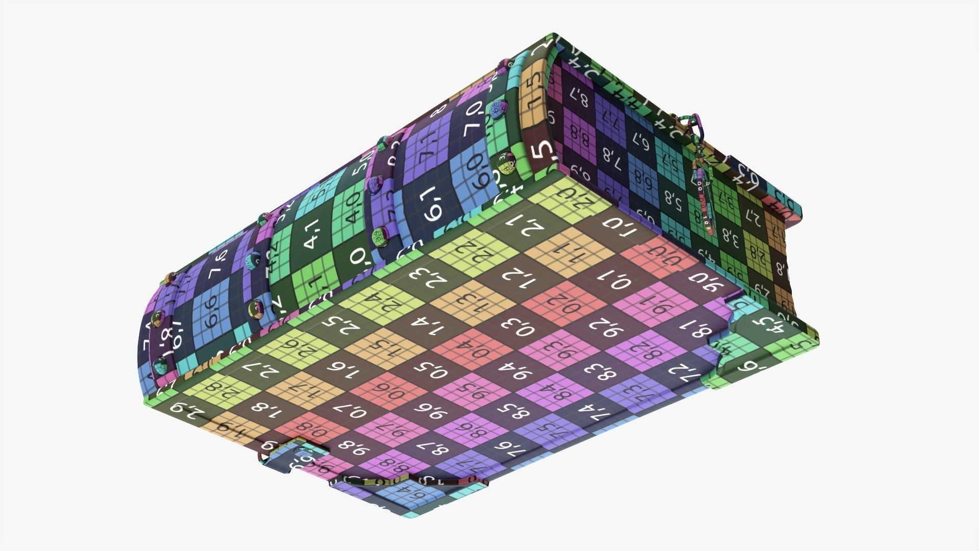 Old book in leather decorated 02 3D model_13