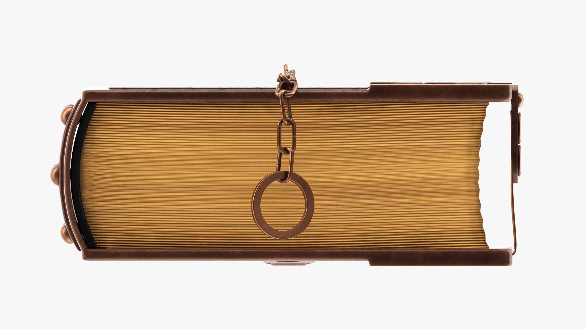 Old book in leather decorated 02 3D model_6