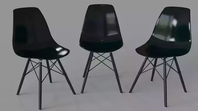 Plastic Dowel-Leg Side Chair