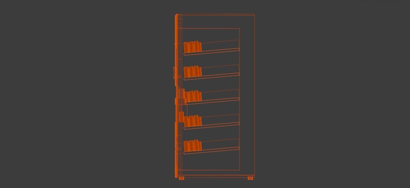 Vending Machine DH01 and Coke Low-poly 3D model_11