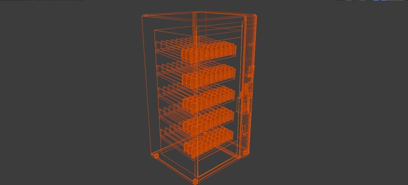 Vending Machine DH01 and Coke Low-poly 3D model_15