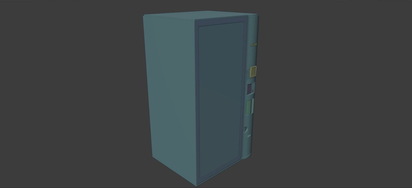 Vending Machine DH01 and Coke Low-poly 3D model_14