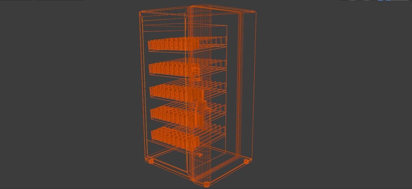 Vending Machine DH01 and Coke Low-poly 3D model_4