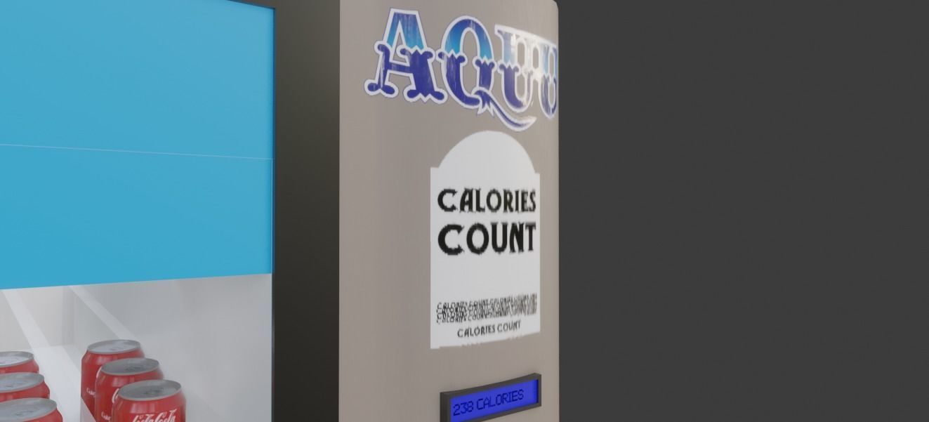 Vending Machine DH01 and Coke Low-poly 3D model_19