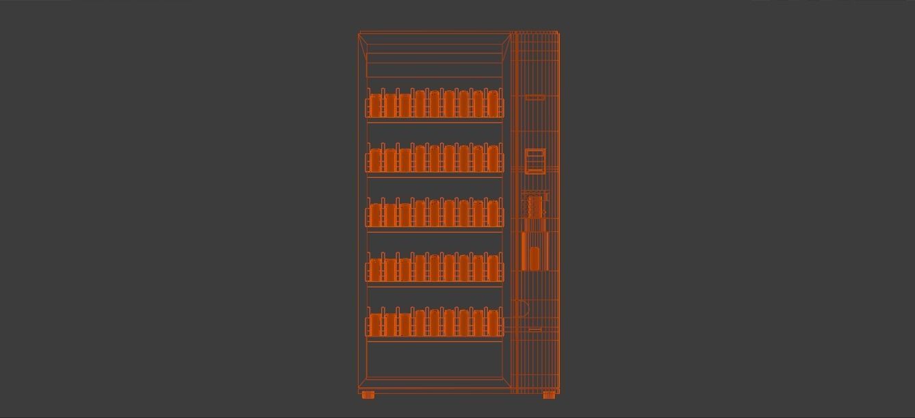 Vending Machine DH01 and Coke Low-poly 3D model_8