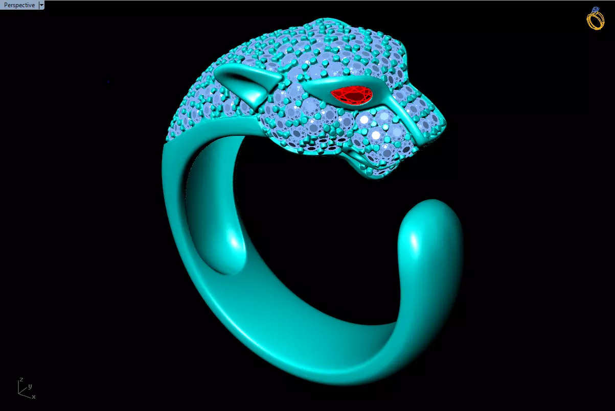 Leopard Rings - Men ring Free 3D print model