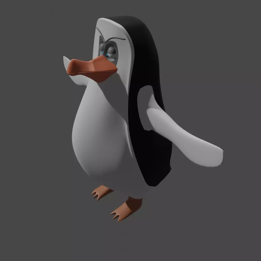 penguin cartoon Free 3D model