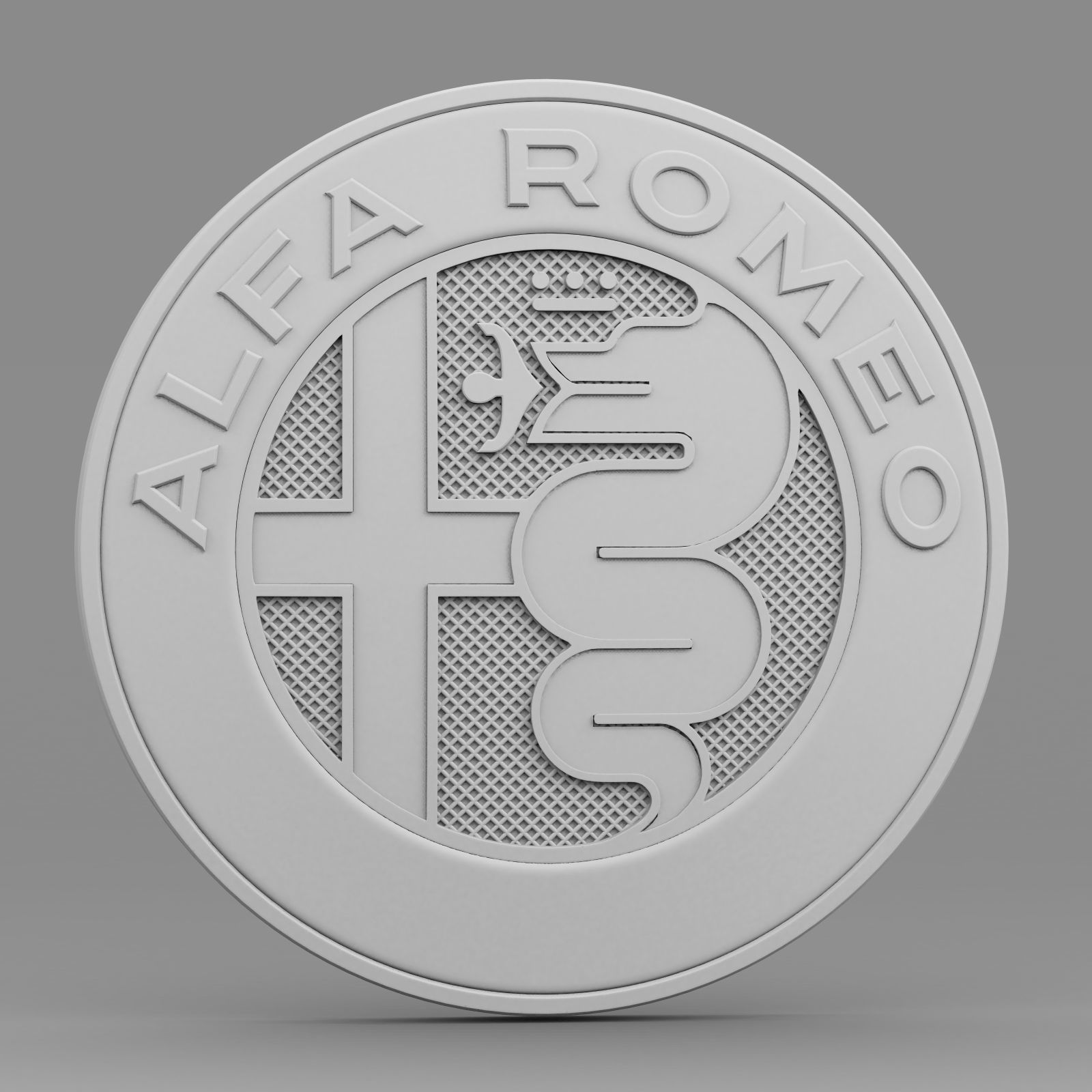 alfa romeo logo 3D model | CGTrader, image size:1600x1600