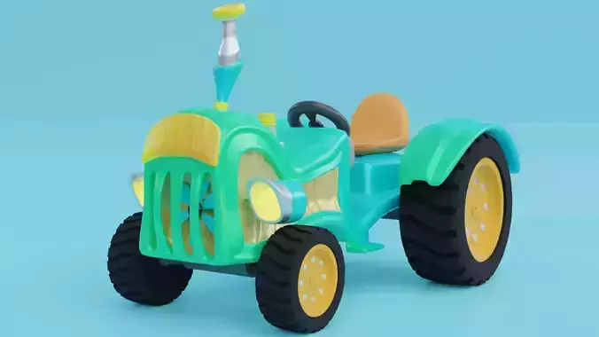 Cartoon Tractor 3D model