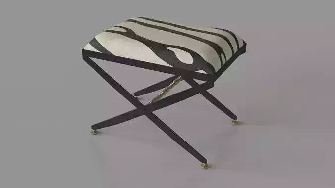 Cosmopolitan Liddy Hair-On-Hide Accent Stool