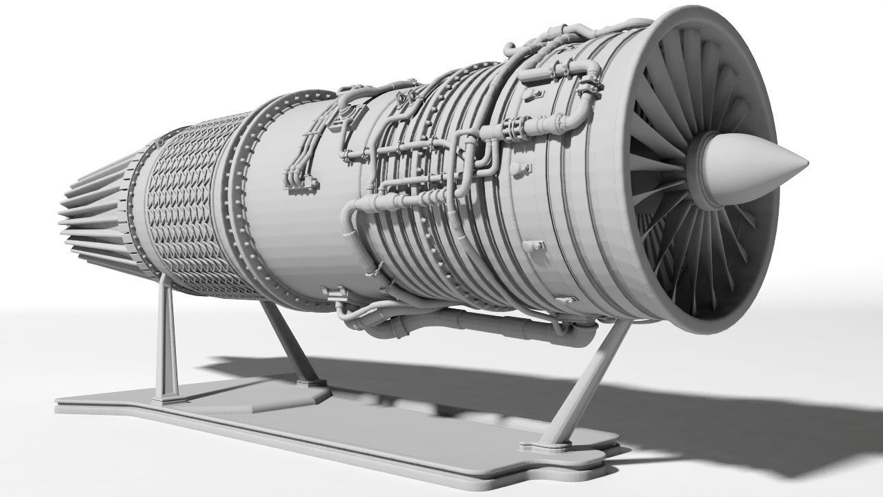 jet engine for Print 3D print model_7