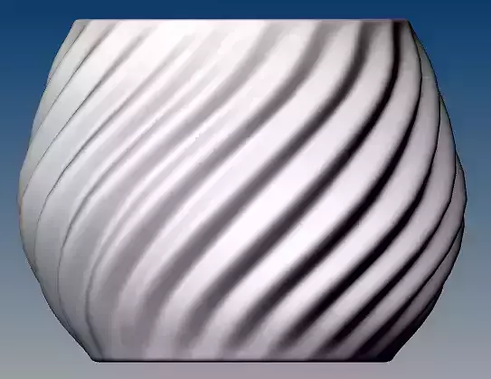 Vase 3D print model swirled