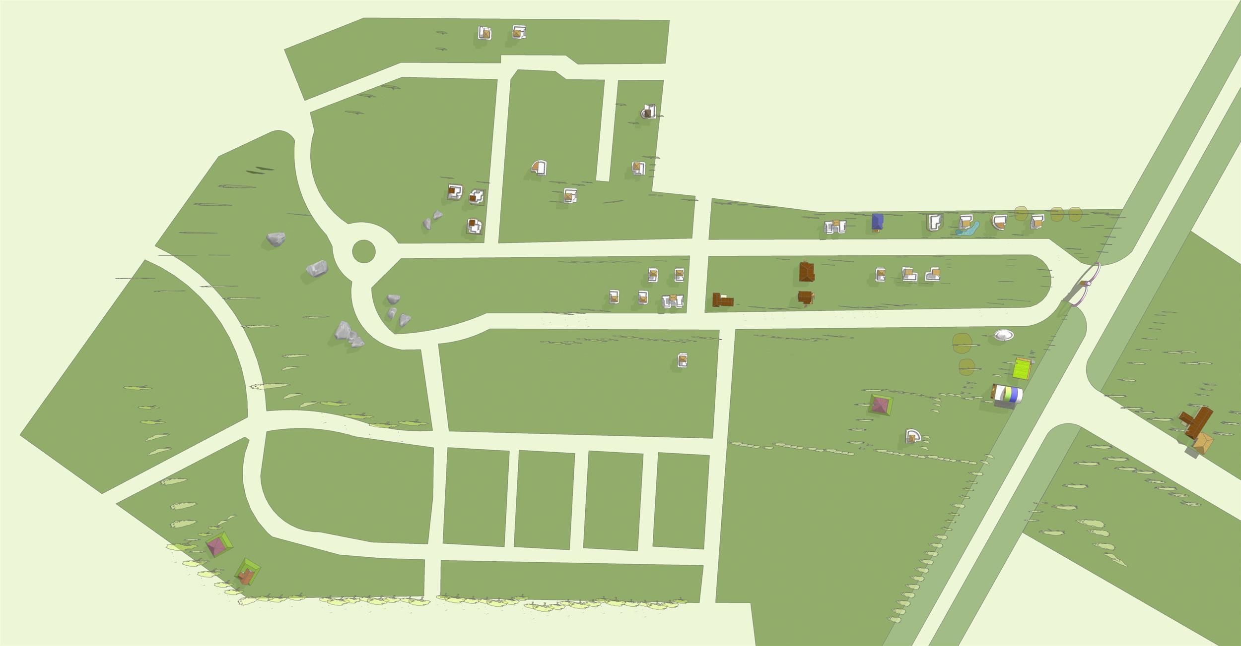 Resort layout 3D model_4