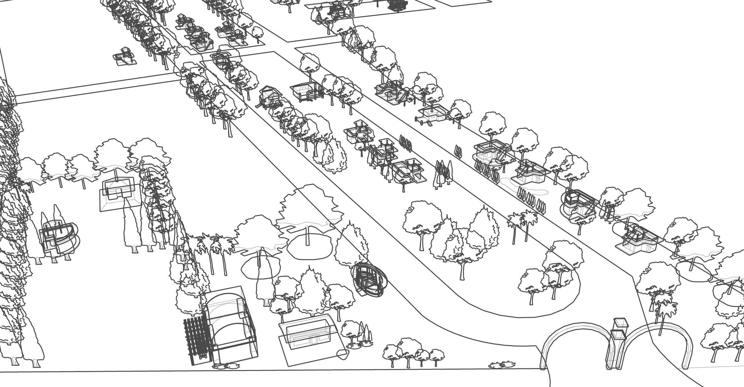 Resort layout 3D model_5